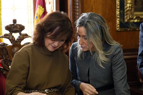 20/11/2018. Carmen Calvo asiste en Toledo a la reunión del Consejo Municipal de la Mujer. La vicepresidenta del Gobierno y ministra de la Pr...
