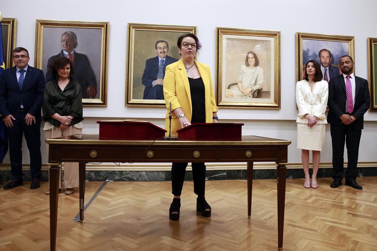 24/07/2018. Silvia Buabent promete su cargo como directora del Instituto de la Mujer.