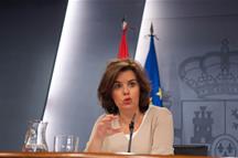 La vicepresidenta del Gobierno en funciones, Soraya Sáenz de Santamaría (Foto: Pool Moncloa)