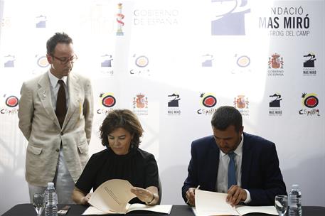 19/06/2017. La Vicepresidenta firma un protocolo con la Fundación Más Miró. La vicepresidenta del Gobierno y ministra de la Presidencia y pa...