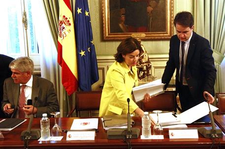 24/05/2017. Sáenz de Santamaría preside la Conferencia para Asuntos relacionados con la UE. La vicepresidenta del Gobierno, ministra de la P...