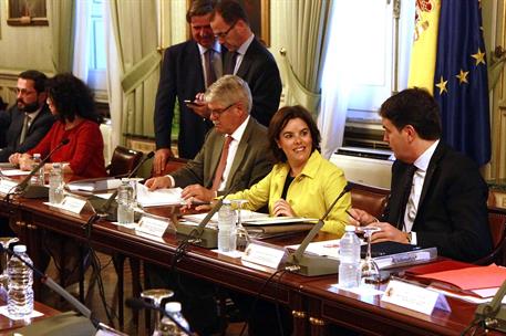 24/05/2017. Sáenz de Santamaría preside la Conferencia para Asuntos relacionados con la UE. La vicepresidenta del Gobierno, ministra de la P...
