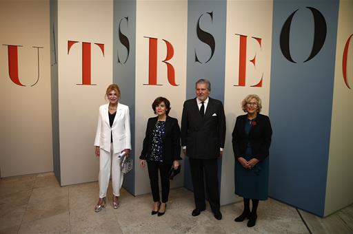Carmen Thyssen, Soraya Sáenz de Santamaría, Íñigo Méndez de Vigo y Manuela Carmena.