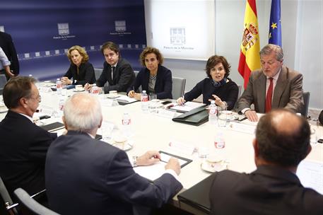 18/04/2018. Sáenz de Santamaría recibe a los presidentes de Ceuta y Melilla. La vicepresidenta y ministra de la Presidencia y para las Admin...