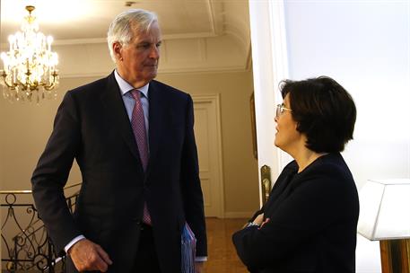 23/01/2018. Saénz de Santamaría se reúne con Barnier. La vicepresidenta del Gobierno, Soraya Saénz de Santamaría, y el negociador jefe de la...