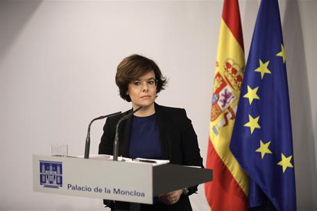 25/01/2018. Sáenz de Santamaría comparece para informar sobre Cataluña. La vicepresidenta del Gobierno, Soraya Sáenz de Santamaría, comparec...