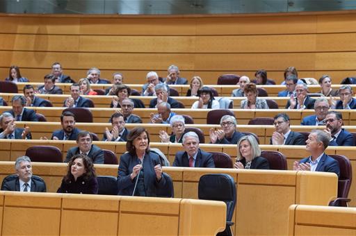 Carmen Calvo durante su intervención