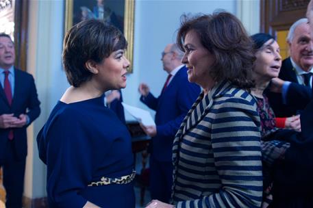 8/11/2018. Calvo asiste a la toma de posesión de nuevos miembros del Consejo de Estado. La ministra de la Presidencia, Relaciones con las Co...