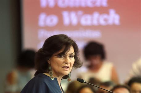12/07/2018. La vicepresidenta clausura el programa Women to Watch. La vicepresidenta del Gobierno, ministra de la Presidencia, Relaciones co...