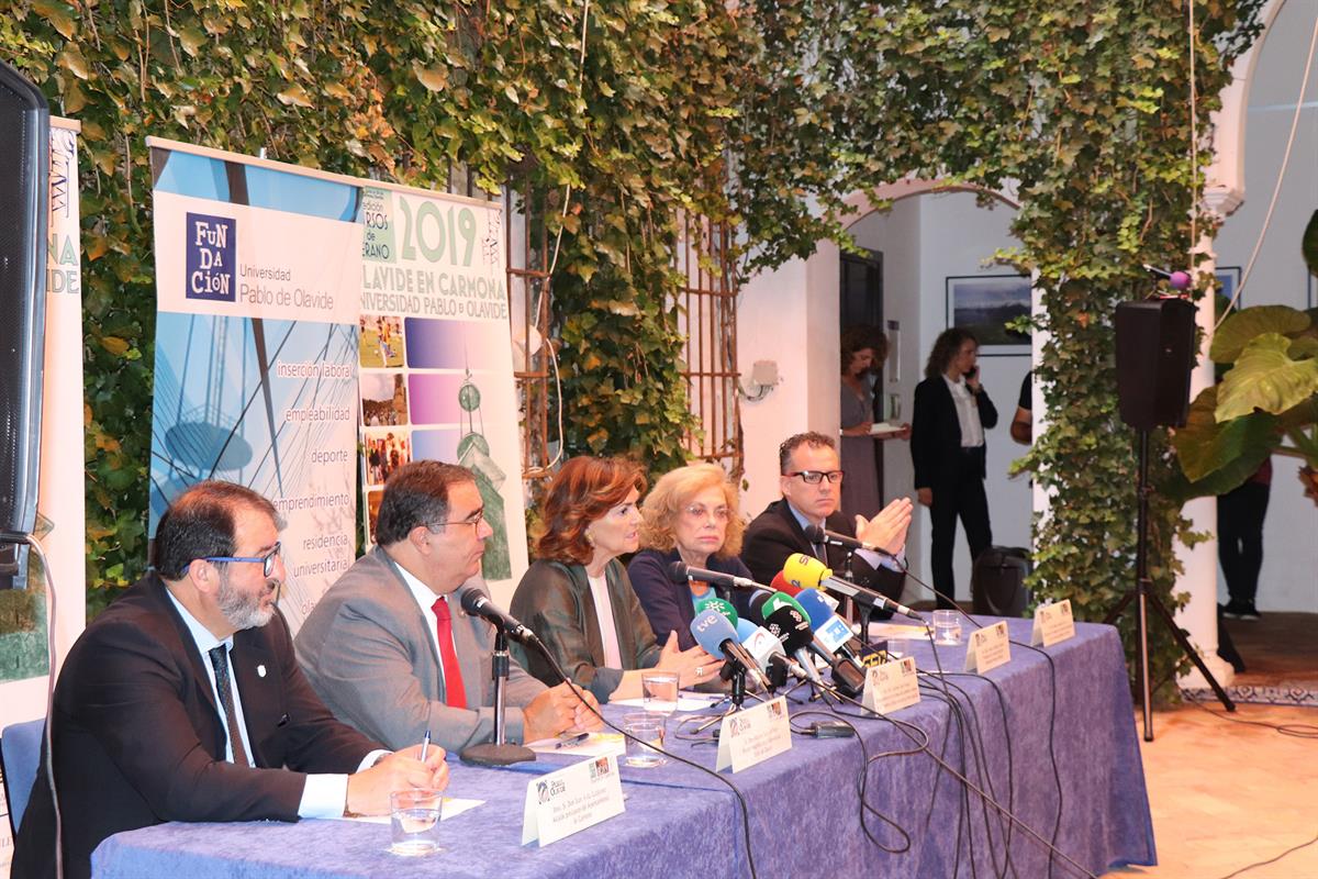 1/07/2019. Carmen Calvo en la inauguración del Curso de Verano "Mujeres en el Conocimiento, la Ciencia y la Tecnología