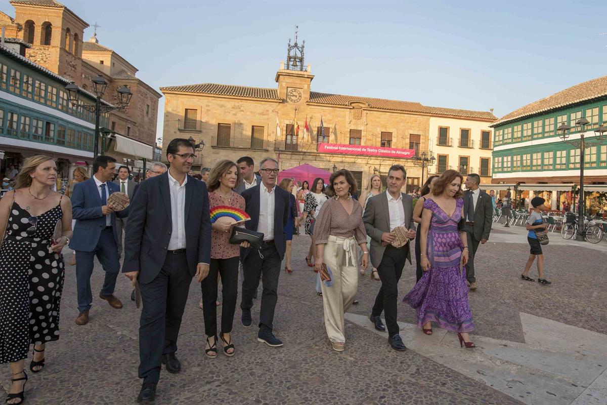 4/07/2019. Carmen Calvo, en su visita a Almagro, con motivo de la inauguración del 42 Festival Internacional de Teatro Clásico de Almagro. L...