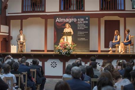 4/07/2019. Carmen Calvo, en su visita a Almagro, con motivo de la inauguración del 42 Festival Internacional de Teatro Clásico de Almagro. L...