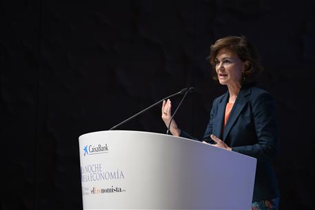 3/12/2019. Carmen Calvo asiste a la IX Edición de los premios de 'La Noche de la Economía'. La vicepresidenta del Gobierno y ministra de la ...