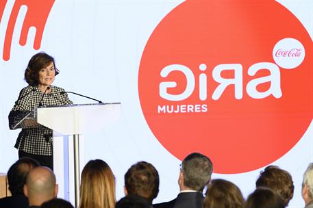 8/10/2019. Carmen Calvo, en la entrega de los Premios GIRA Mujeres 2019. La vicepresidenta del Gobierno y ministra de la Presidencia, Relaci...