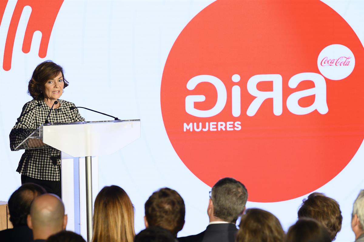 8/10/2019. Carmen Calvo, en la entrega de los Premios GIRA Mujeres 2019. La vicepresidenta del Gobierno y ministra de la Presidencia, Relaci...