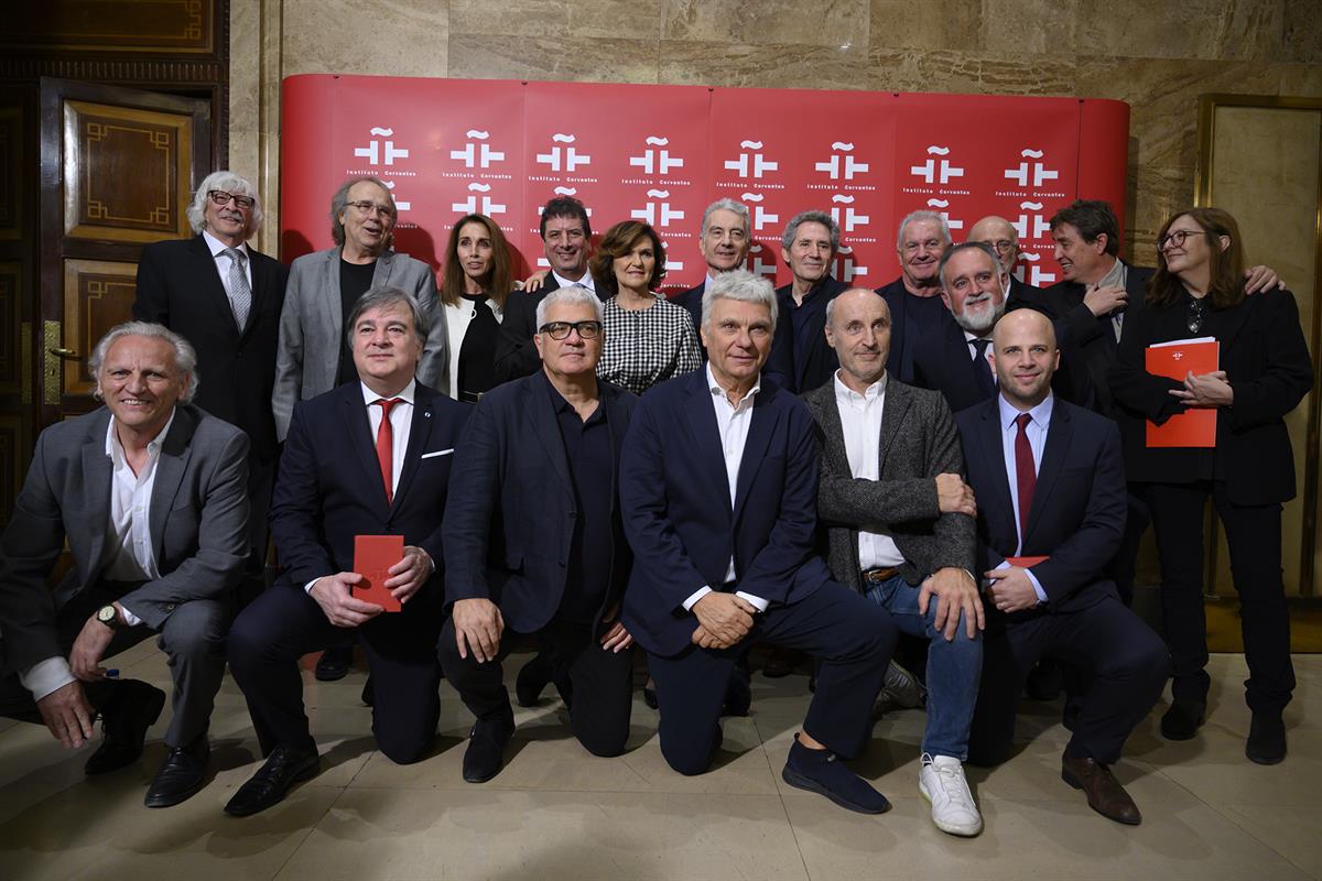 10/10/2019. Carmen Calvo, en el homenaje institucional a Les Luthiers. La vicepresidenta del Gobierno y ministra de la Presidencia, Relacion...