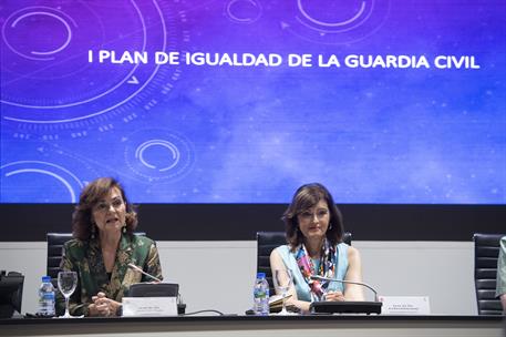 11/07/2019. Carmen Calvo asiste a la presentación del Plan de Igualdad de la Guardia Civil. La vicepresidenta del Gobierno, ministra de la P...