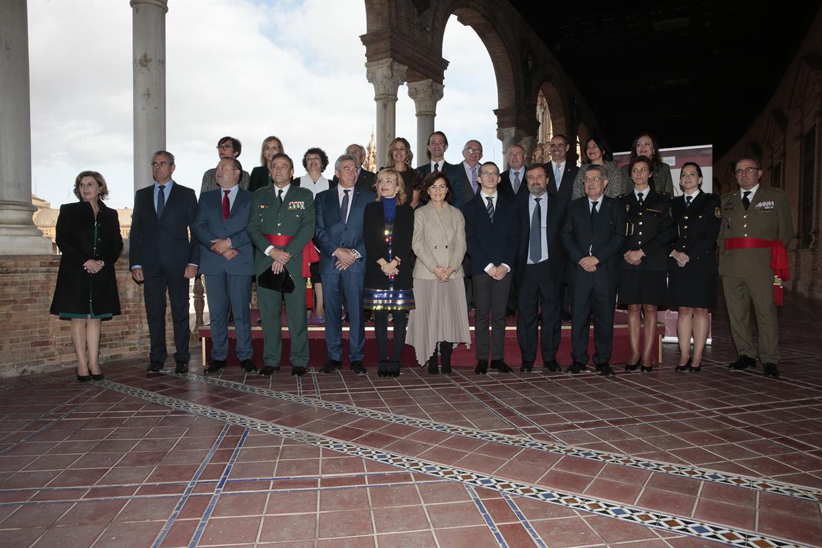 12/12/2019. Calvo asiste a la entrega de la XV edición de los Premios Plaza de España. La vicepresidenta del Gobierno, ministra de la Presid...