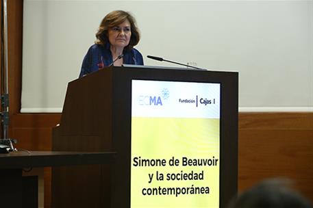13/06/2019. Carmen Calvo en la jornada "Desafíos feministas: desde Simone de Beauvoir hacia la sociedad del futuro"