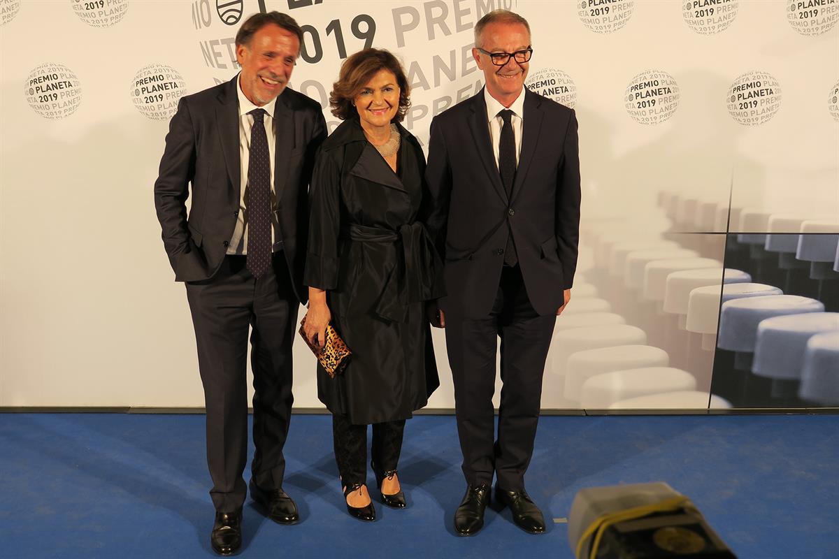 15/10/2019. Carmen Calvo asiste a la ceremonia de entrega del Premio Planeta 2019. La vicepresidenta del Gobierno, ministra de la Presidenci...