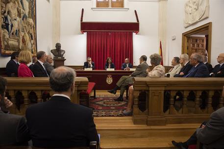 17/07/2019. Calvo preside la firma del convenio entre el BOE y la Real Academia de Ciencias Morales y Políticas. La vicepresidenta del Gobie...