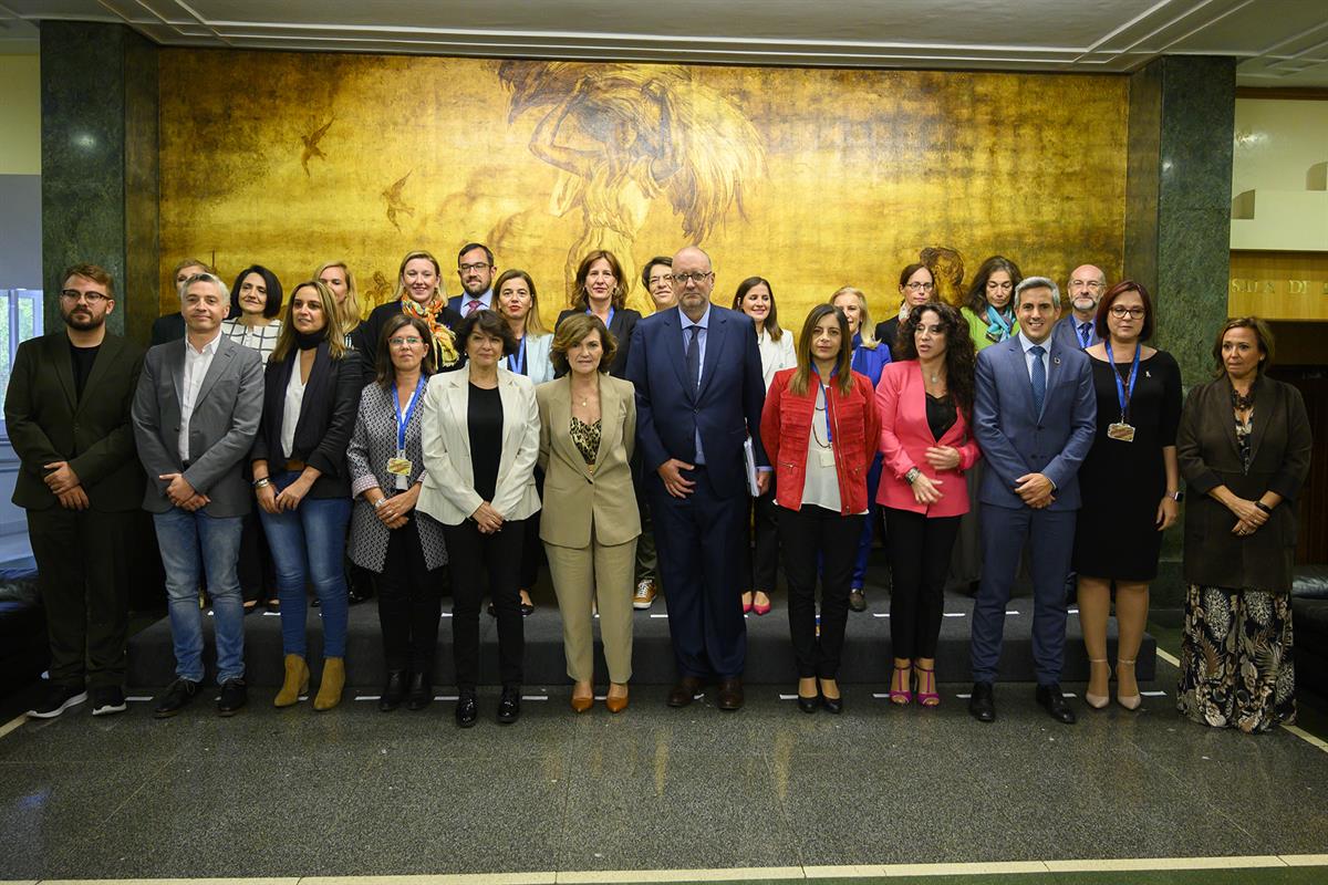 17/10/2019. Reunión de la Conferencia Sectorial de Igualdad. La vicepresidenta del Gobierno, ministra de la Presidencia, Relaciones con las ...