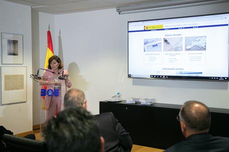 19/06/2019. Carmen Calvo asiste a la presentación de la nueva web del BOE. La vicepresidenta del Gobierno, ministra de la Presidencia, Relac...