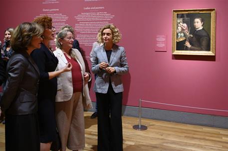 21/10/2019. Calvo inaugura exposición de las pintoras italianas Anguissola y Fontana. La vicepresidenta y ministra de la Presidencia, Relaci...