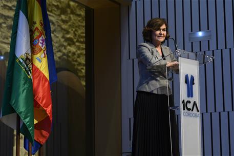 21/11/2019. Carmen Calvo asiste al 250 aniversario del Colegio de Abogados de Córdoba. La vicepresidenta del Gobierno y ministra de la Presi...