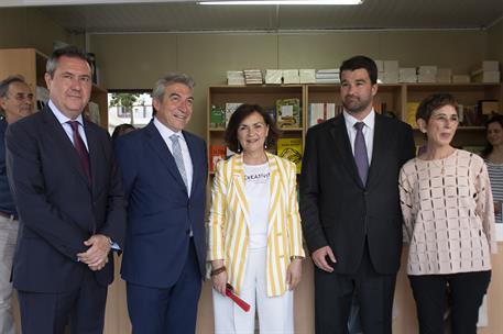 23/05/2019. Calvo inaugura la Feria del Libro de Sevilla. La vicepresidenta en funciones y ministra de la Presidencia, Relaciones con las Co...