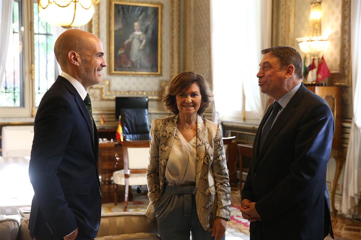 26/09/2019. Carmen Calvo preside la Conferencia para asuntos relacionados con la Unión Europea (CARUE). La vicepresidenta del Gobierno y min...