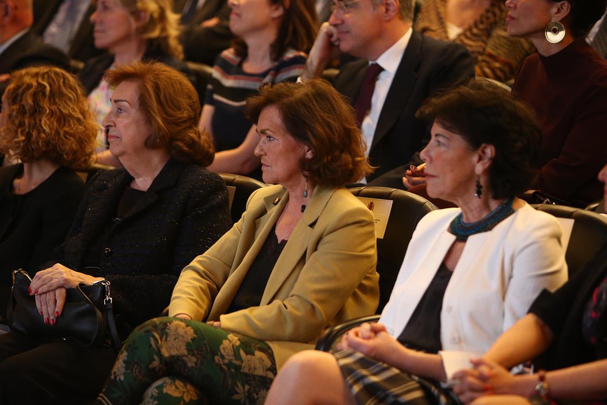 28/05/2019. Carmen Calvo asiste al homenaje a José Pedro Pérez-Llorca. La vicepresidenta del Gobierno y ministra de la Presidencia, Relacion...