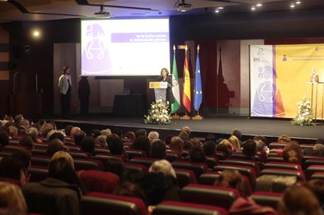 28/11/2019. Calvo: "La violencia de género no es objeto de debate sino de combate". La vicepresidenta del Gobierno, ministra de la Presidenc...