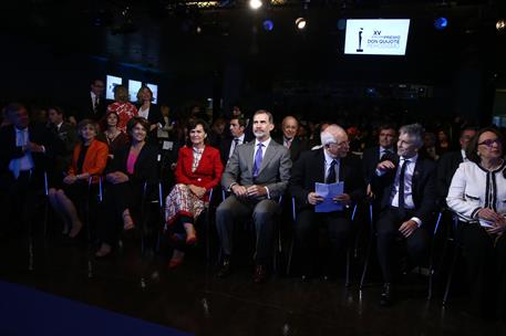 30/04/2019. Carmen Calvo, en la entrega de los premios de periodismo "Rey de España" y "Don Quijote". La ministra de Sanidad, Consumo y Bien...