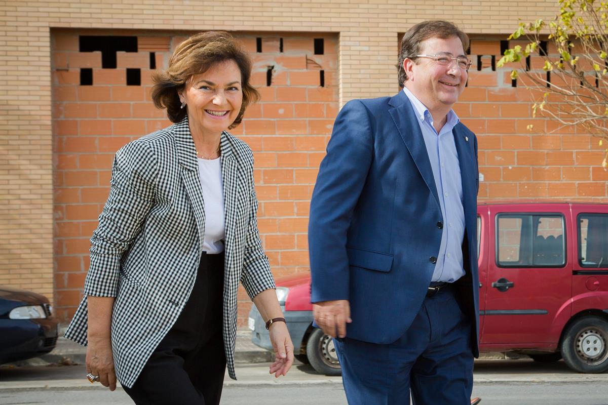 30/10/2019. Calvo visita Extremadura. La vicepresidenta del Gobierno, ministra de la Presidencia, Relaciones con las Cortes e Igualdad en fu...