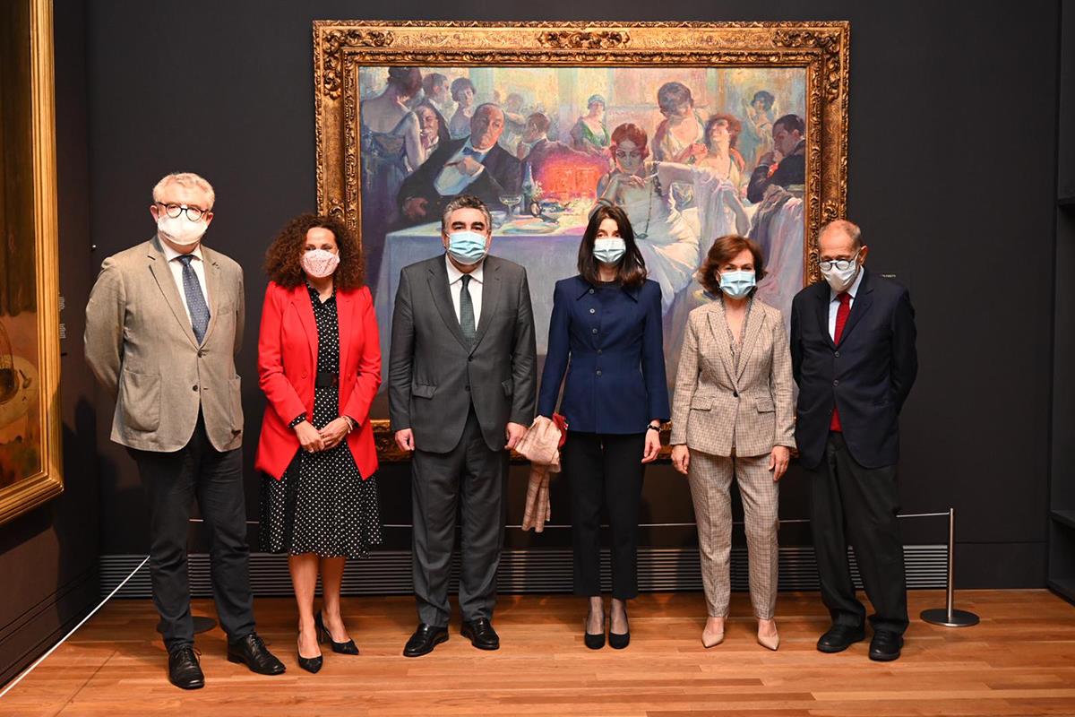 5/10/2020. Exposición "Invitadas" en el Museo del Prado. La vicepresidenta primera del Gobierno, ministra de la Presidencia, Relaciones con ...