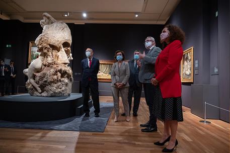 5/10/2020. Exposición "Invitadas" en el Museo del Prado. La vicepresidenta primera del Gobierno, ministra de la Presidencia, Relaciones con ...