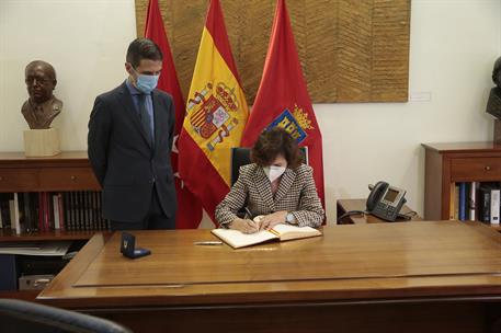 5/11/2020. Carmen Calvo asiste al homenaje a Manuel Azaña. La vicepresidenta primera del Gobierno, ministra de la Presidencia, Relaciones co...