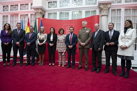 6/03/2020. Calvo, en la presentación de los actos del bicentenario del pronunciamiento de Riego en Cabezas de San Juan. La vicepresidenta de...