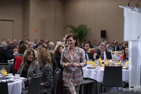 6/03/2020. Calvo interviene en la conferencia coloquio del Grupo JOLY. La vicepresidenta del Gobierno, ministra de la Presidencia, Relacione...