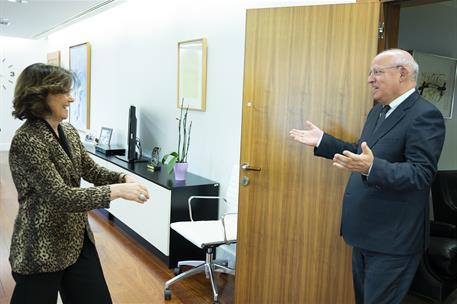 9/03/2020. Calvo interviene en el V centenario de la circunnavegación de Magallanes. La vicepresidenta primera del Gobierno y ministra de la...