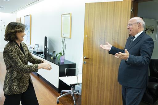 Carmen Calvo recibe al ministro portugués de Asuntos Exteriores