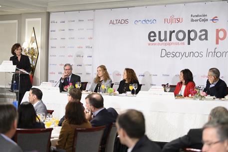 13/02/2020. Calvo en la presentación de la presidenta de La Rioja. La vicepresidenta primera del Gobierno, ministra de la Presidencia, Relac...