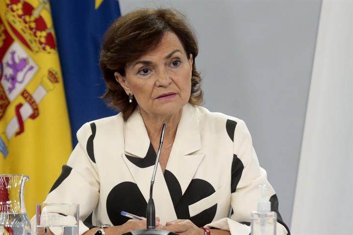 15/09/2020. La vicepresidenta primera del Gobierno, Carmen Calvo