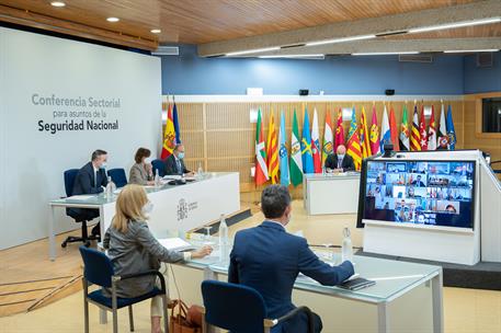 17/11/2020. Carmen Calvo preside la Conferencia Sectorial para Asuntos de la Seguridad Nacional. La vicepresidenta primera y ministra de la ...