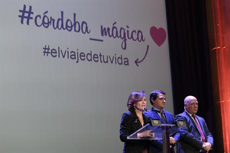 21/01/2020. Carmen Calvo, en la presentación de la campaña 'Córdoba es más'. La vicepresidenta primera y ministra de la Presidencia, Relacio...