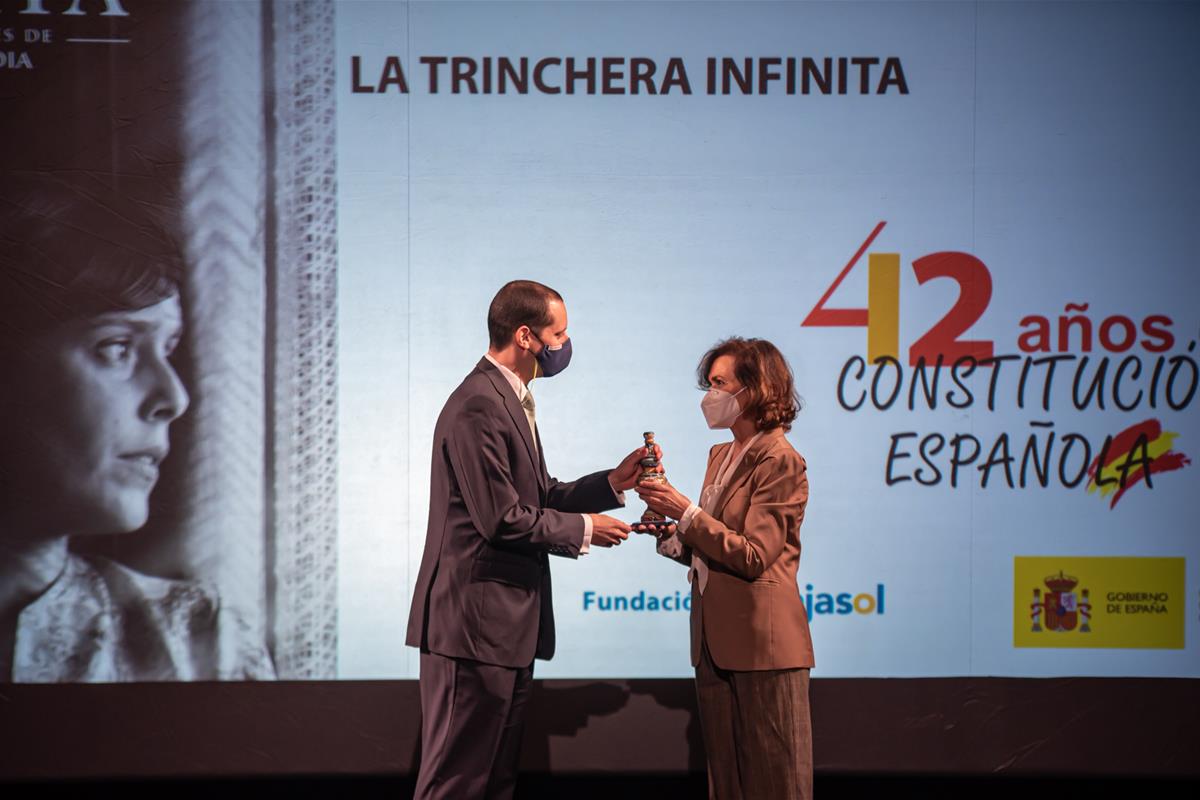 21/12/2020. Carmen Calvo, en la entrega de los Premios Plaza de España 2020. La vicepresidenta primera del Gobierno y ministra de la Preside...