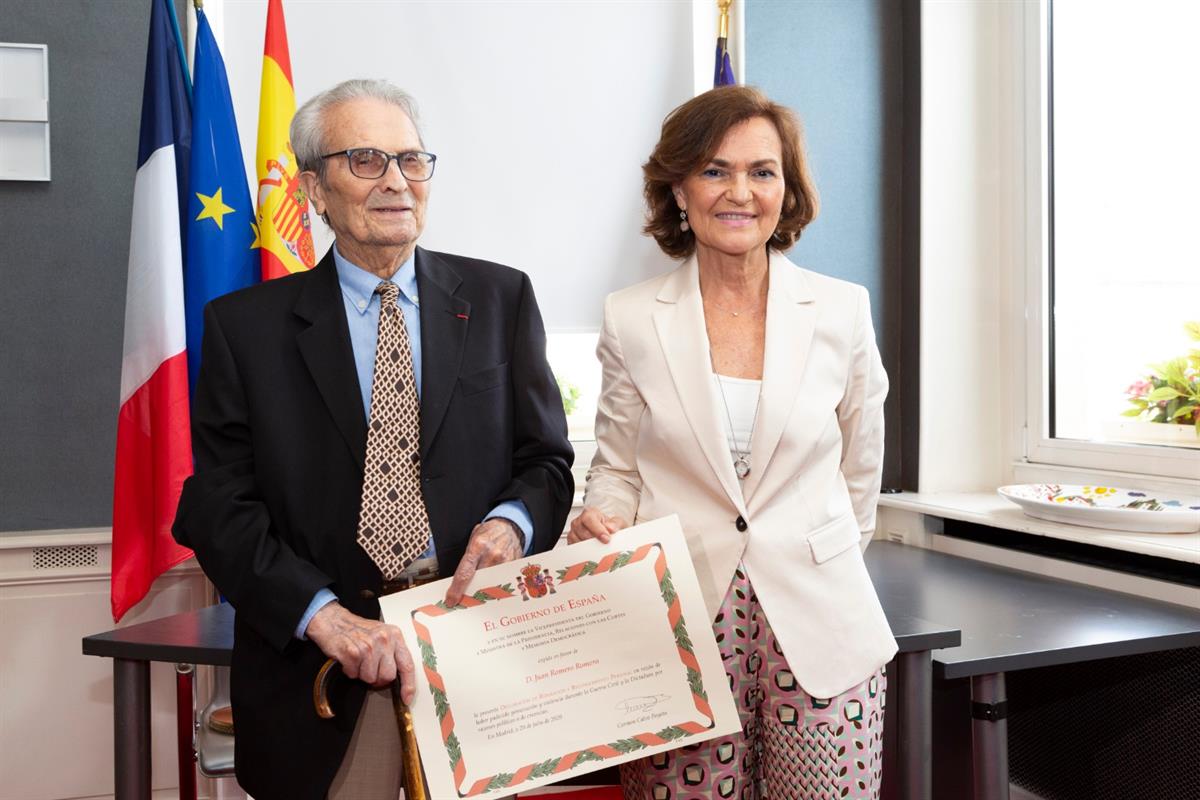 22/08/2020. Carmen Calvo homenajea al último español superviviente de Mauthausen. La vicepresidenta primera del Gobierno, ministra de la Pre...