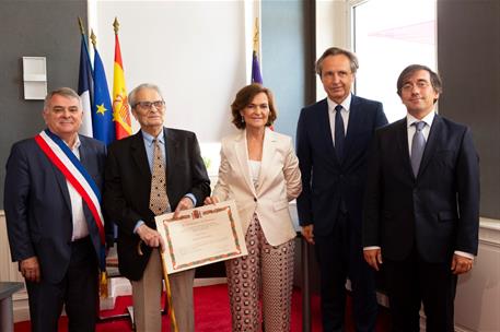 22/08/2020. Carmen Calvo homenajea al último español superviviente de Mauthausen. La vicepresidenta primera del Gobierno, ministra de la Pre...