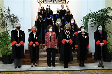 26/11/2020. Calvo asiste a la toma de posesión de las nuevas consejeras del Consejo de Estado. La vicepresidenta primera del Gobierno, Carme...